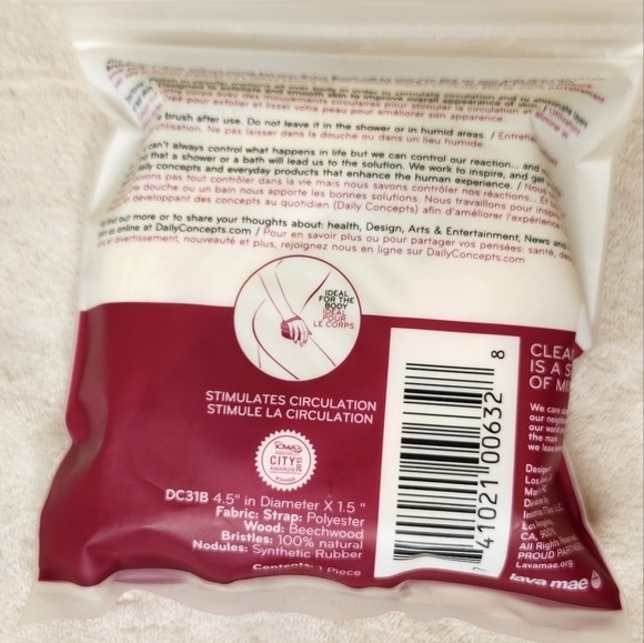 Daily Concepts Bath Towel Wrap and Body Brush Bundle - Picture 2 of 13